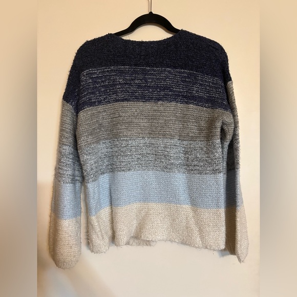 Knox Rose Striped V Neck Pullover Sweater Medium - Picture 4 of 4